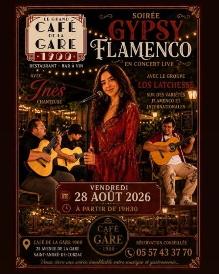 Inès en concert au café de la gare 1900